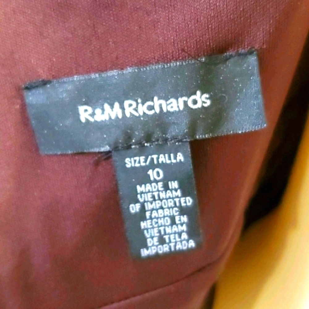 R&M RICHARDS EMPIRE WAIST SLEEVELESS LACE DRESS - Picture 7 of 9
